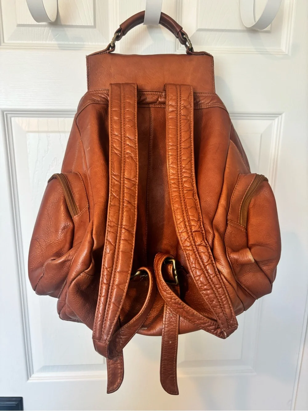 Leather Backpack - Tan Travel & Work Backpack